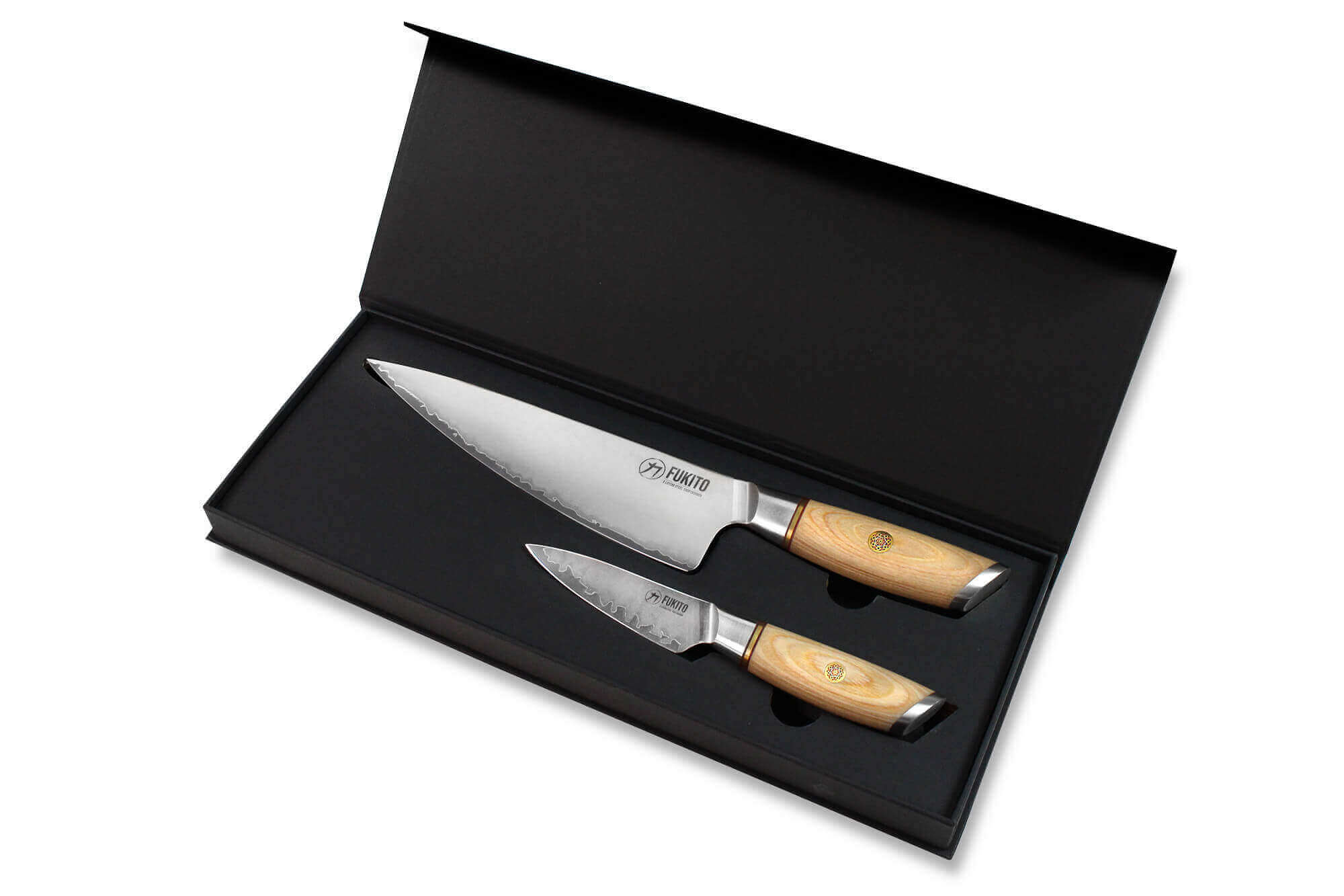 Coffret 2 couteaux de cuisine Pakka San Mai, FUKITO