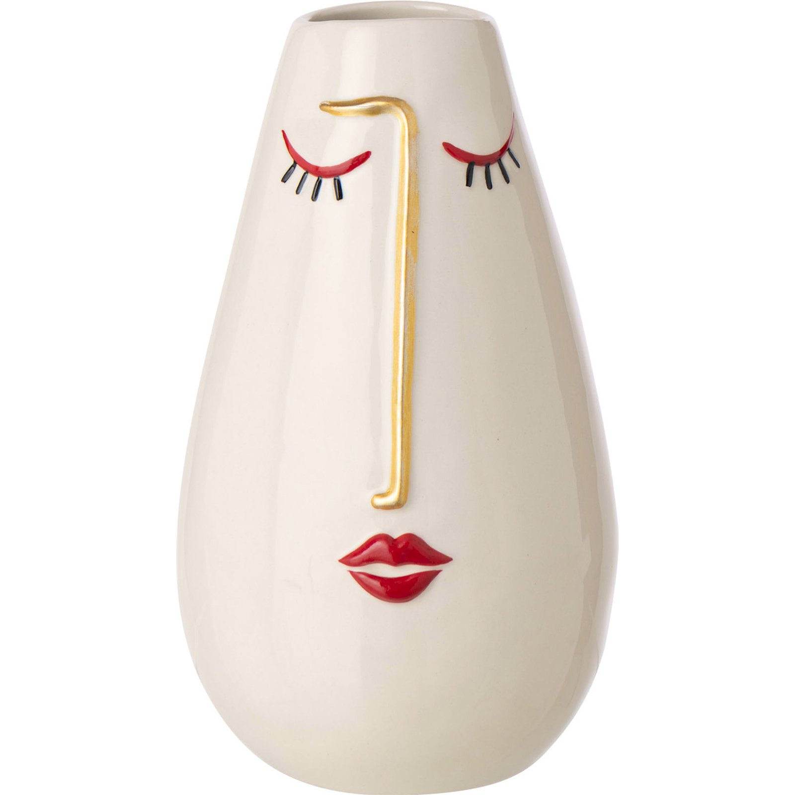 Vase visage en poterie artisanale, RECOLLECTION