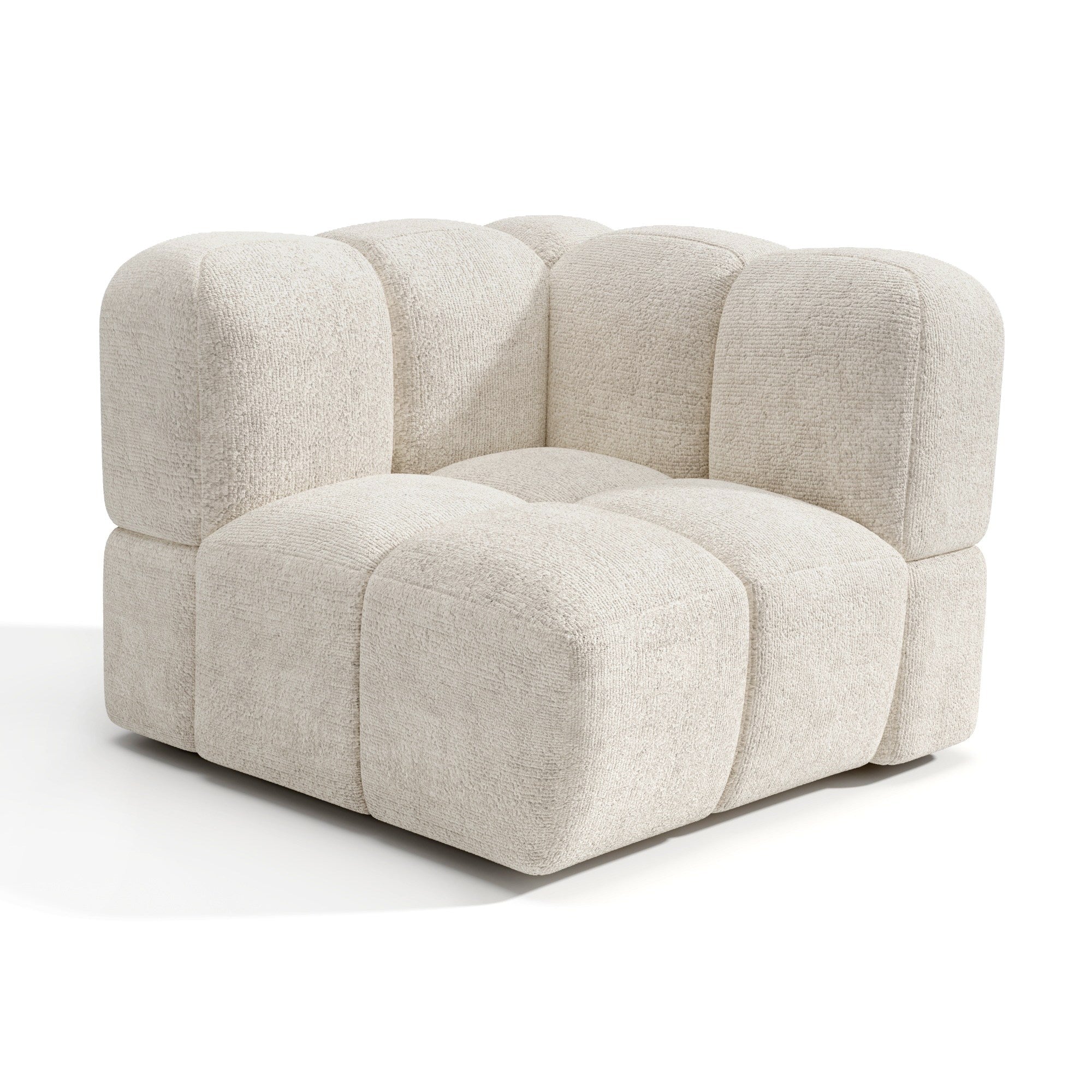 Module d'angle réversible en velours texturé NUBI, SIA HOME