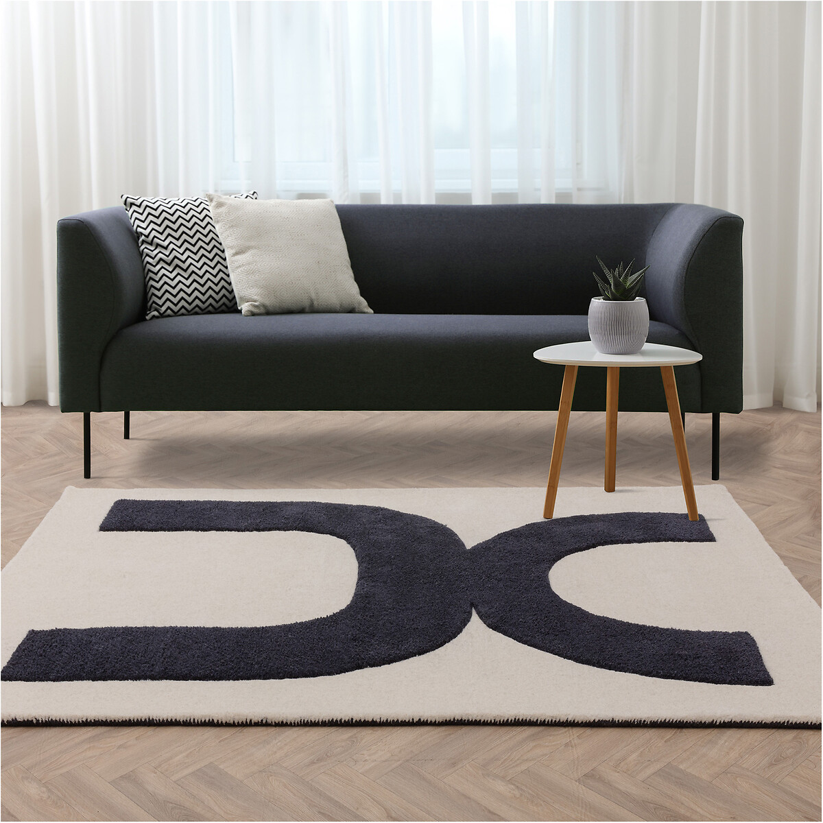 Abstract Balance Pattern Rug in 100% Wool, ÉDITÉ
