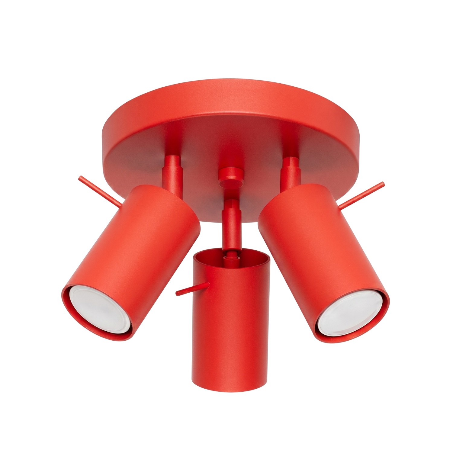 Plafonnier Acier Rouge GU10 3 RING, EDEN