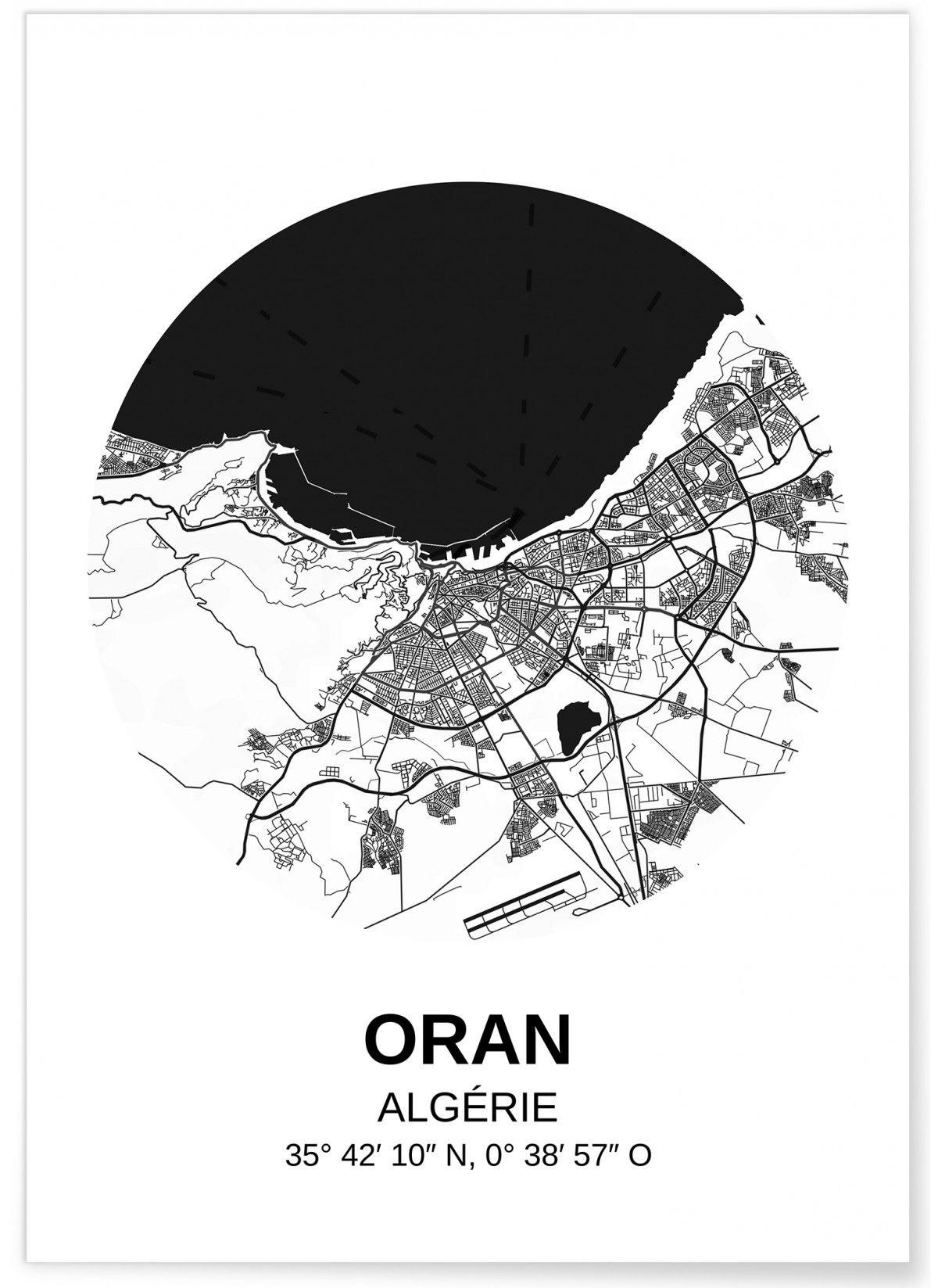 Affiche Carte Oran, L'AFFICHERIE