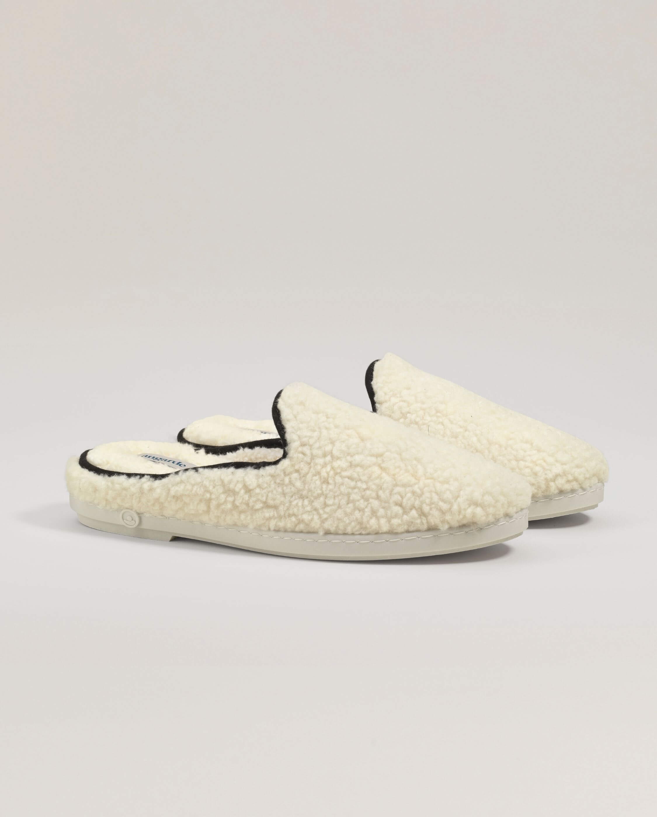Mules en bouclette de laine, ANGARDE