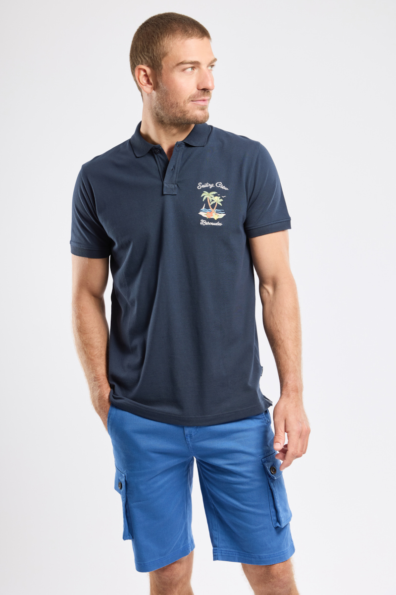Polo brodé GARLAN, BERMUDES