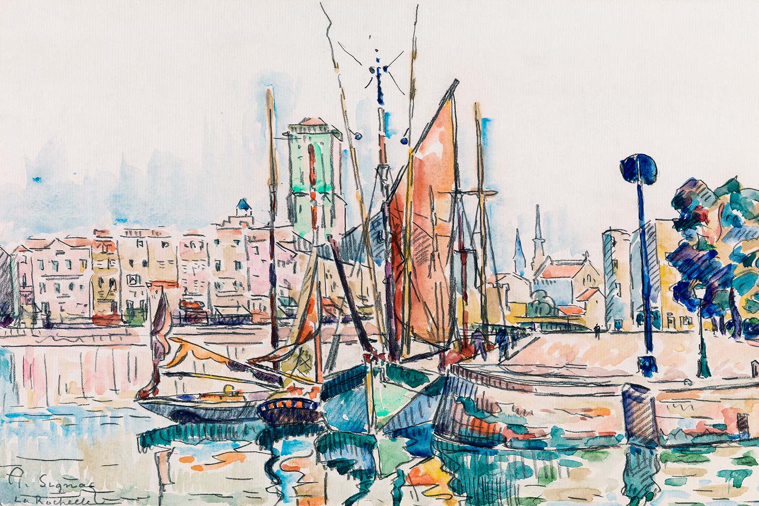 Tableau la rochelle de paul signac, HEXOA