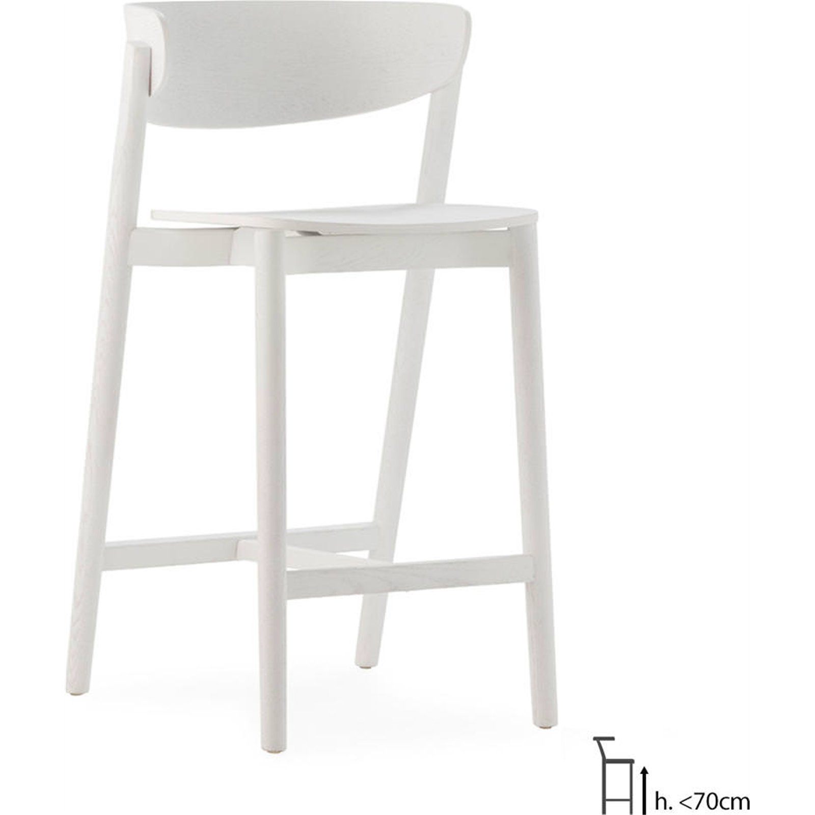 Tabouret haut en frêne massif, RECOLLECTION