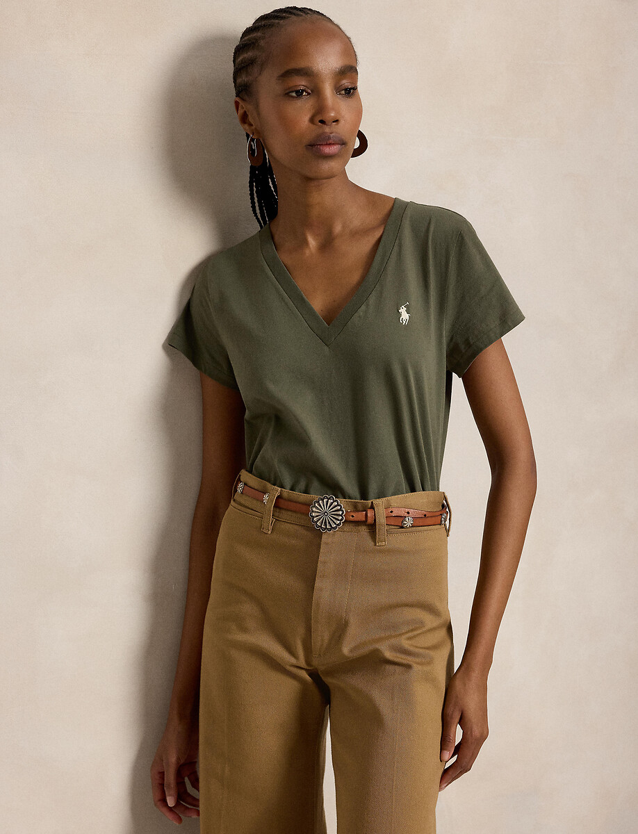 T-shirt col V à manches courtes, POLO RALPH LAUREN