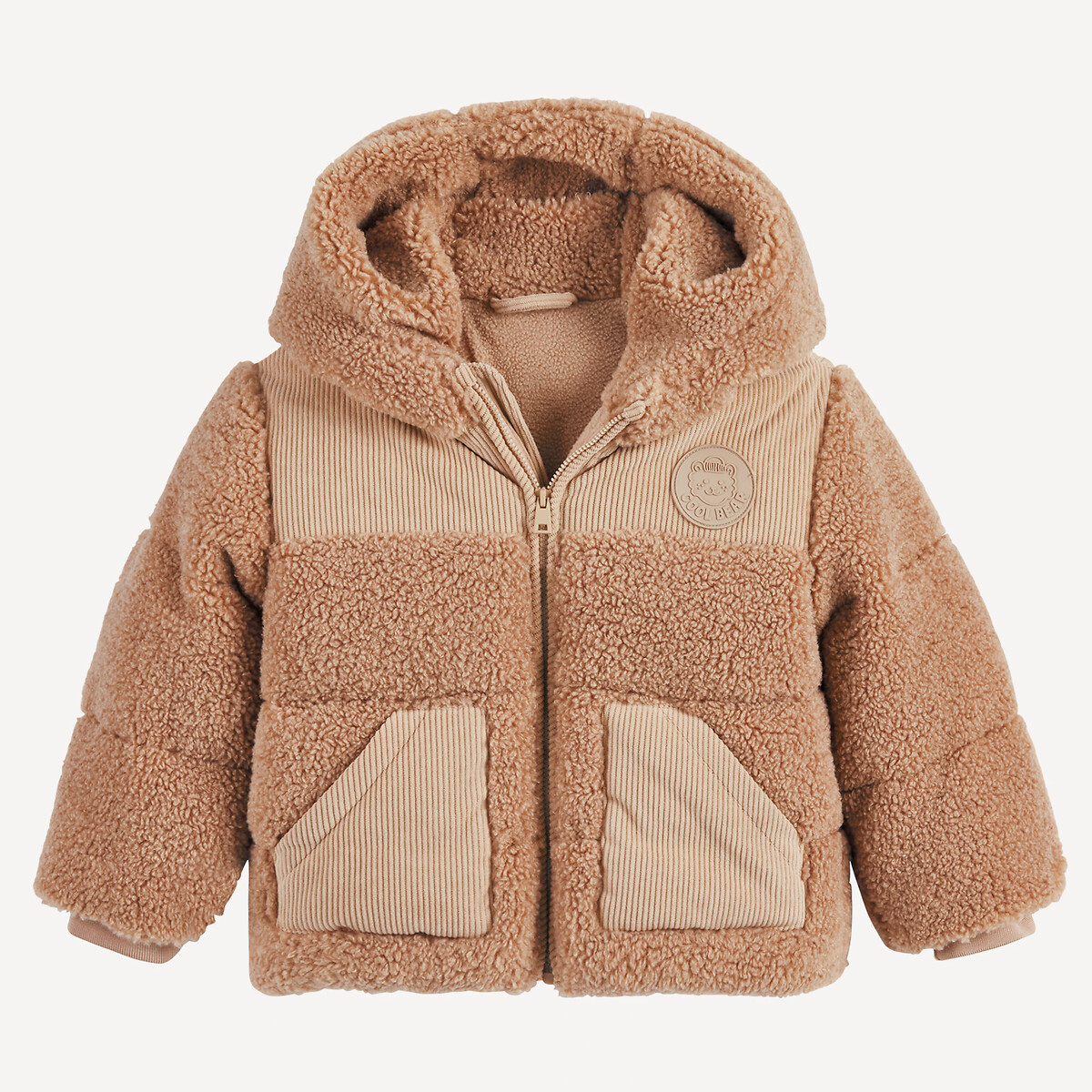 Warm Padded Jacket with Hood in Sherpa, LA REDOUTE COLLECTIONS