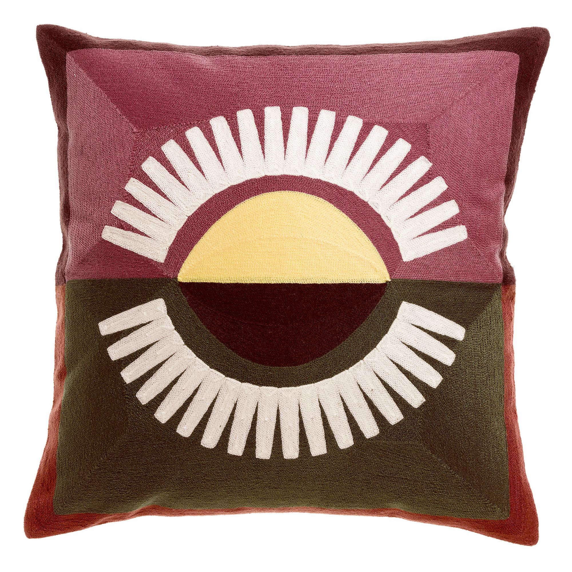Coussin brodé Eol, VIVARAISE