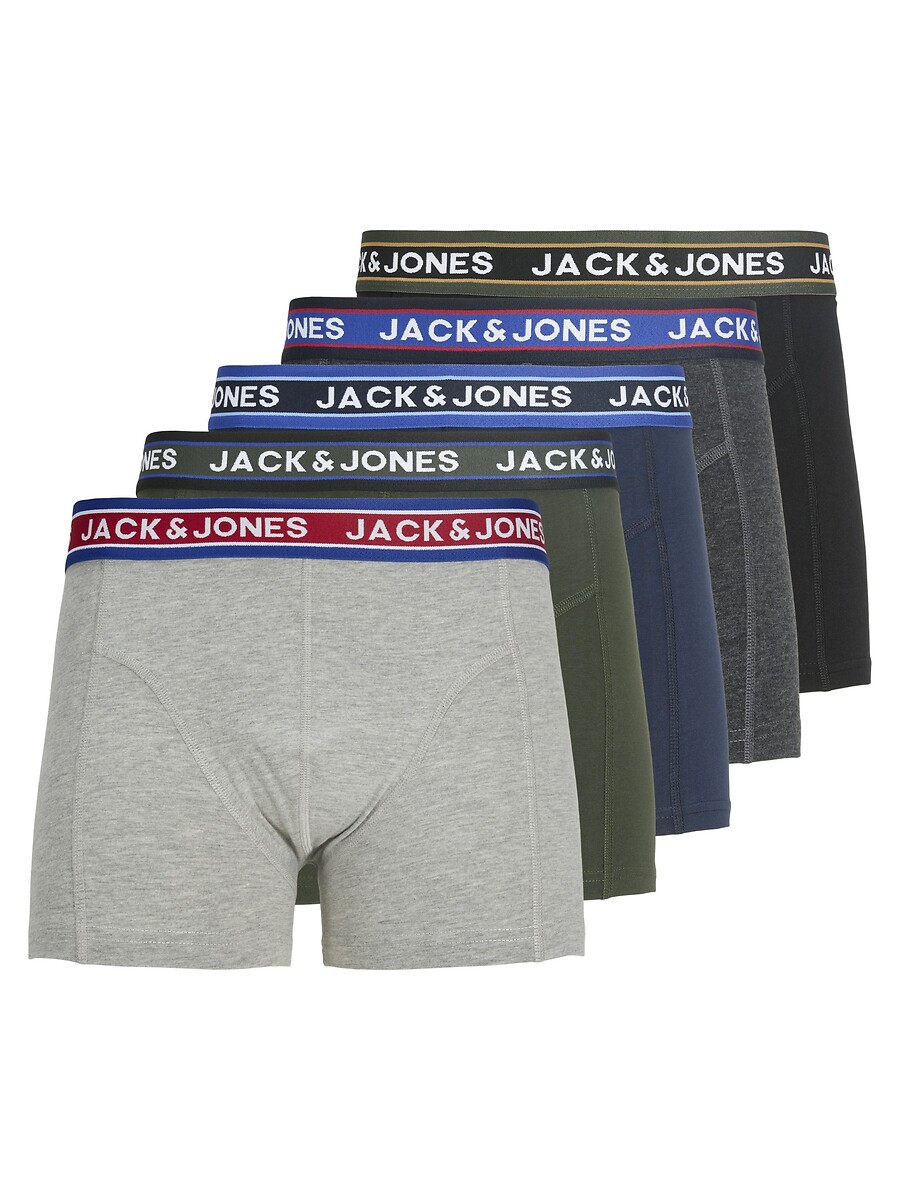 Lot de 5 boxers unis, JACK & JONES