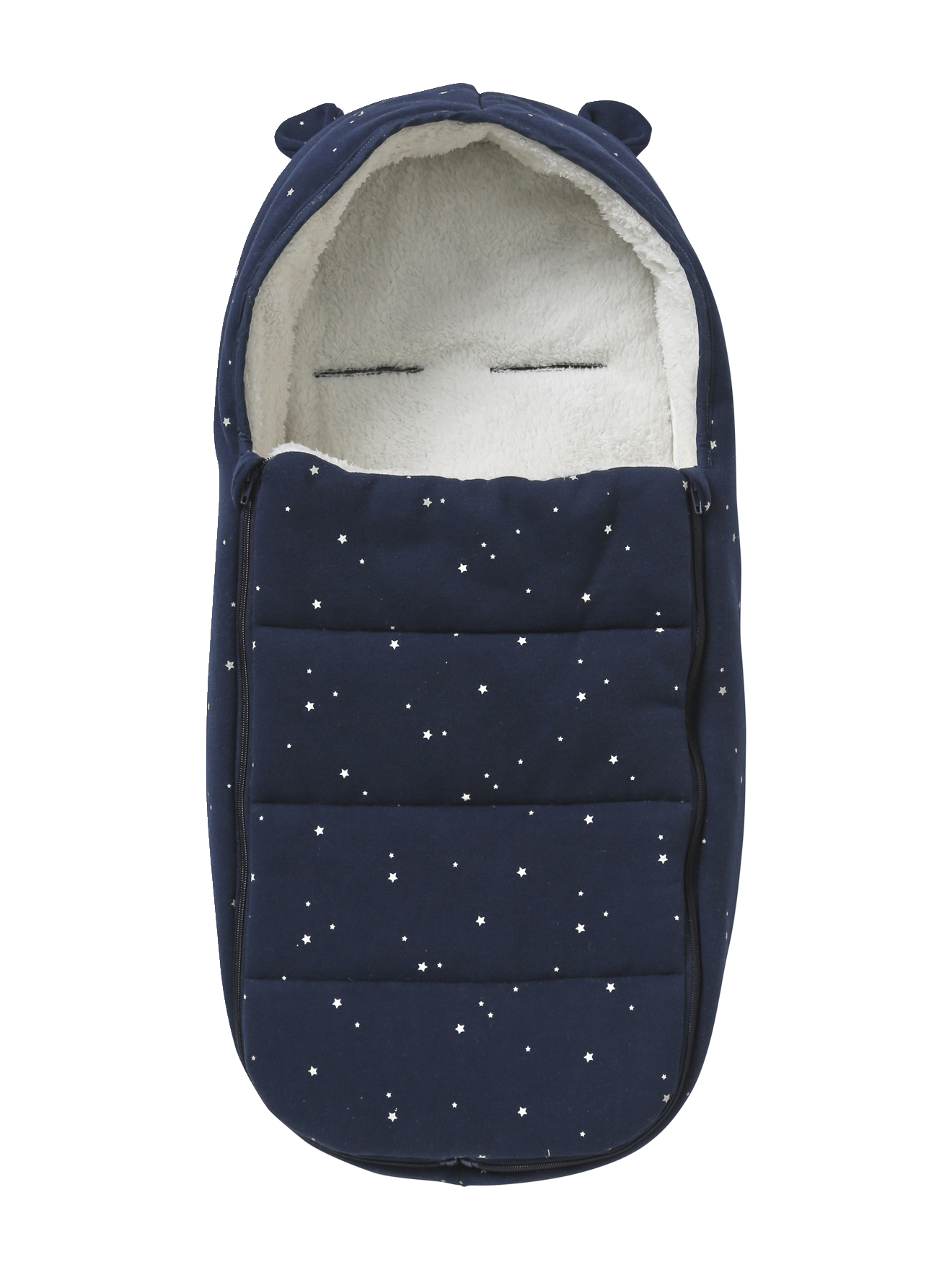 Chancelière coque et nacelle en molleton, VERTBAUDET