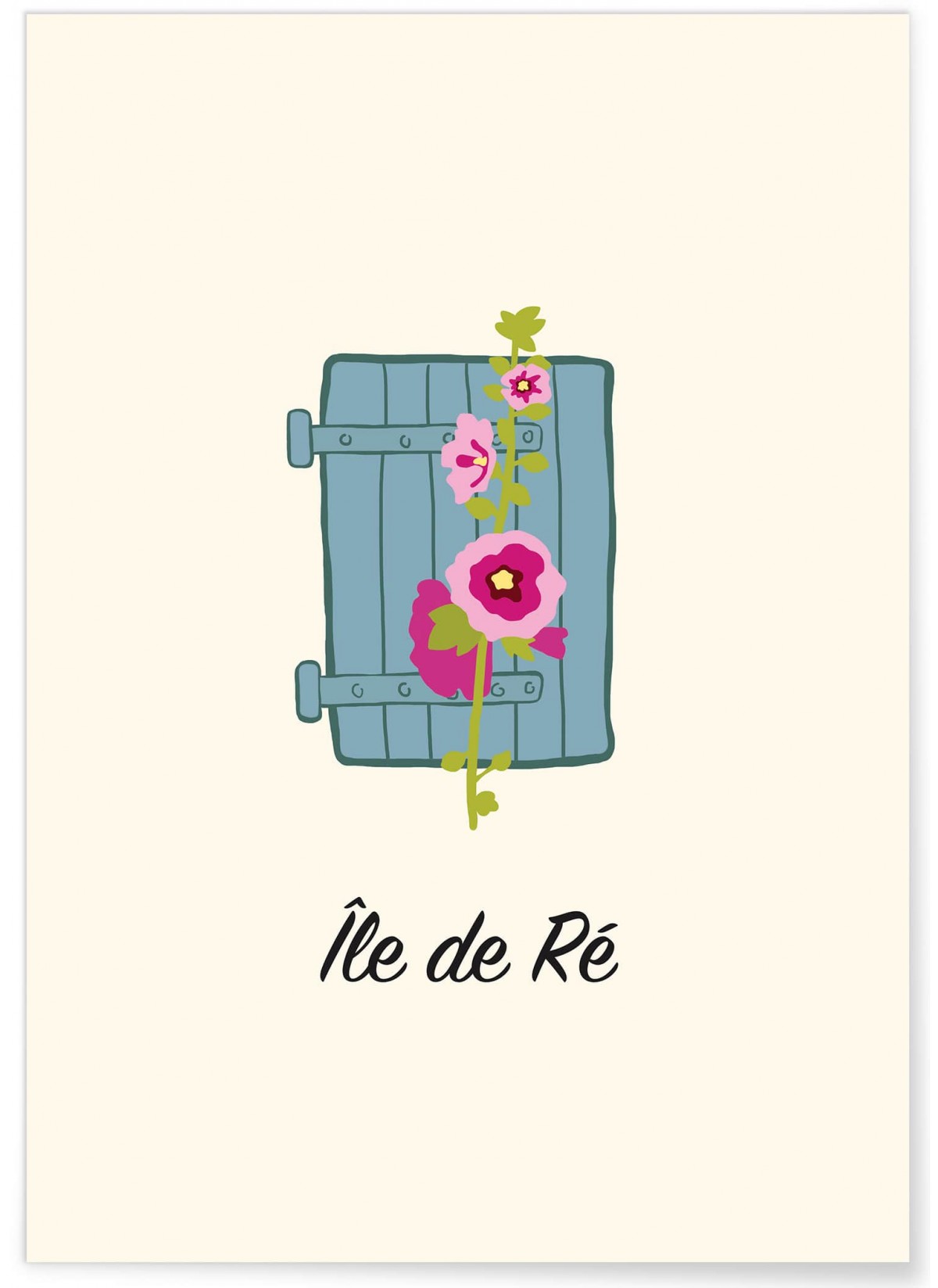 Affiche ville Minimaliste Île de Ré, L'AFFICHERIE
