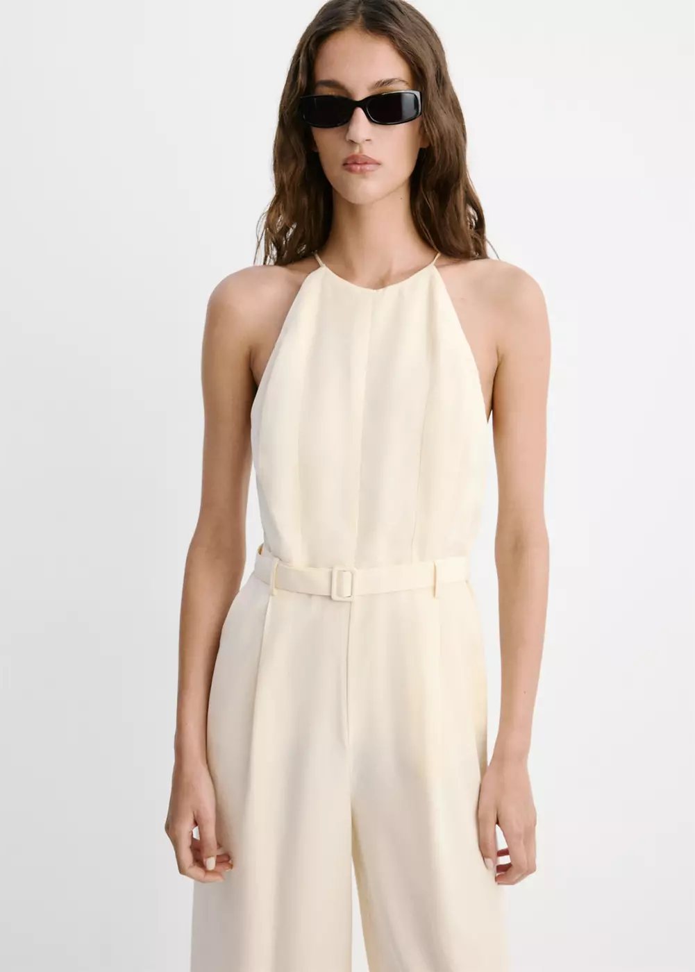 Combinaison halter détail ceinture, MANGO