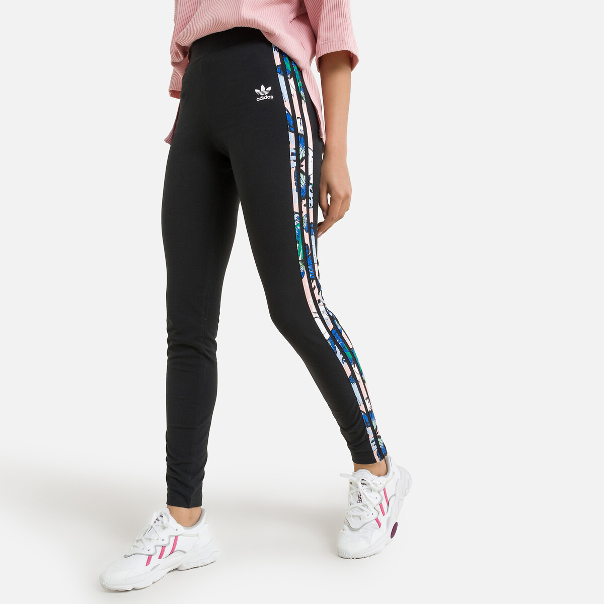 adidas 3 stripe floral leggings