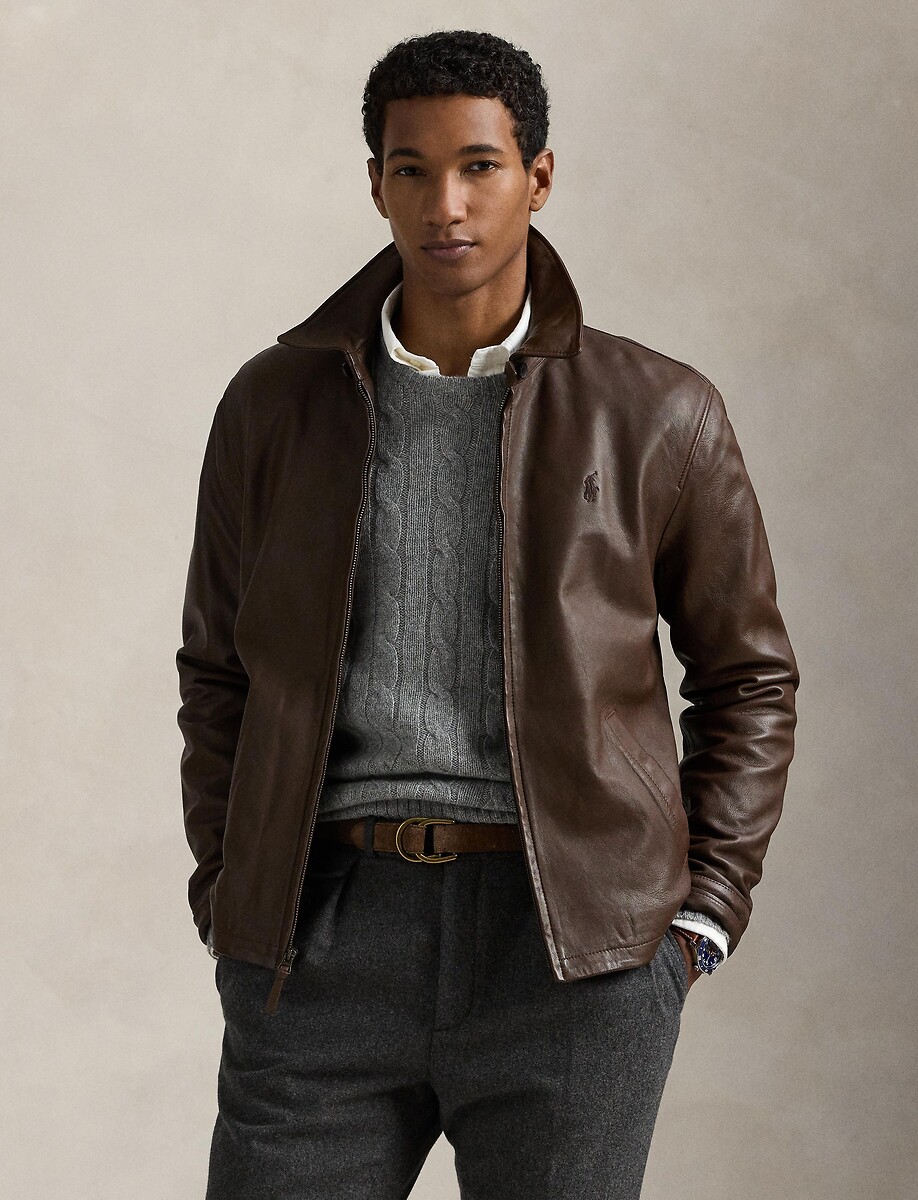 Bayville Lambskin Leather Jacket, POLO RALPH LAUREN