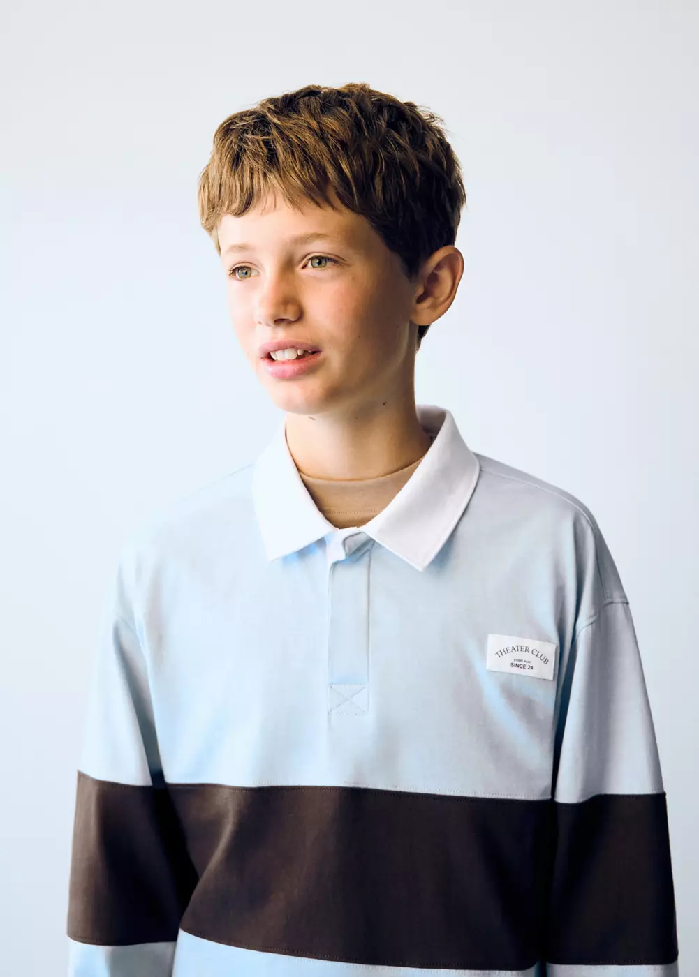 Polo oversize à rayures, MANGO KIDS