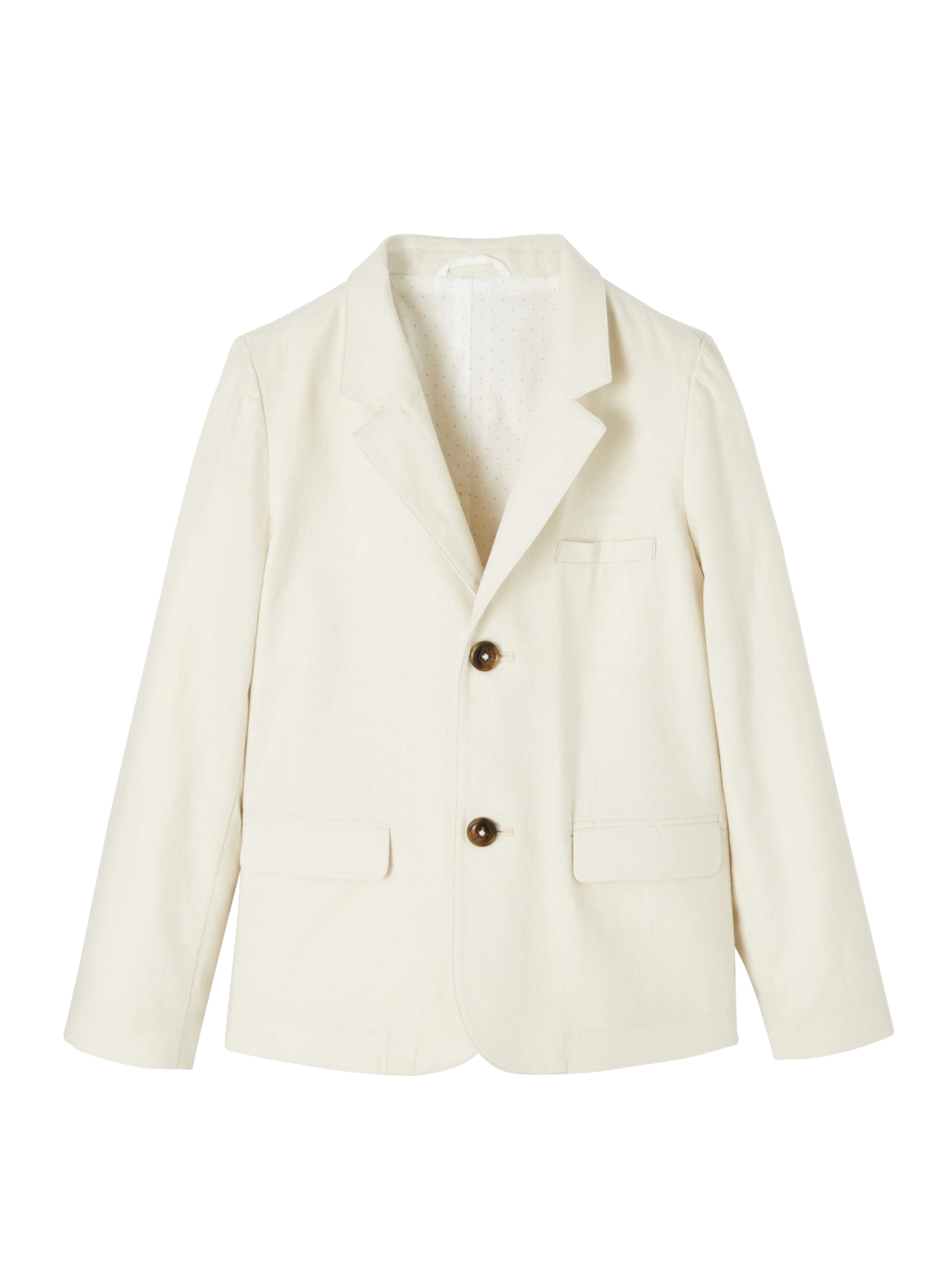 Veste de cérémonie en coton/lin, VERTBAUDET