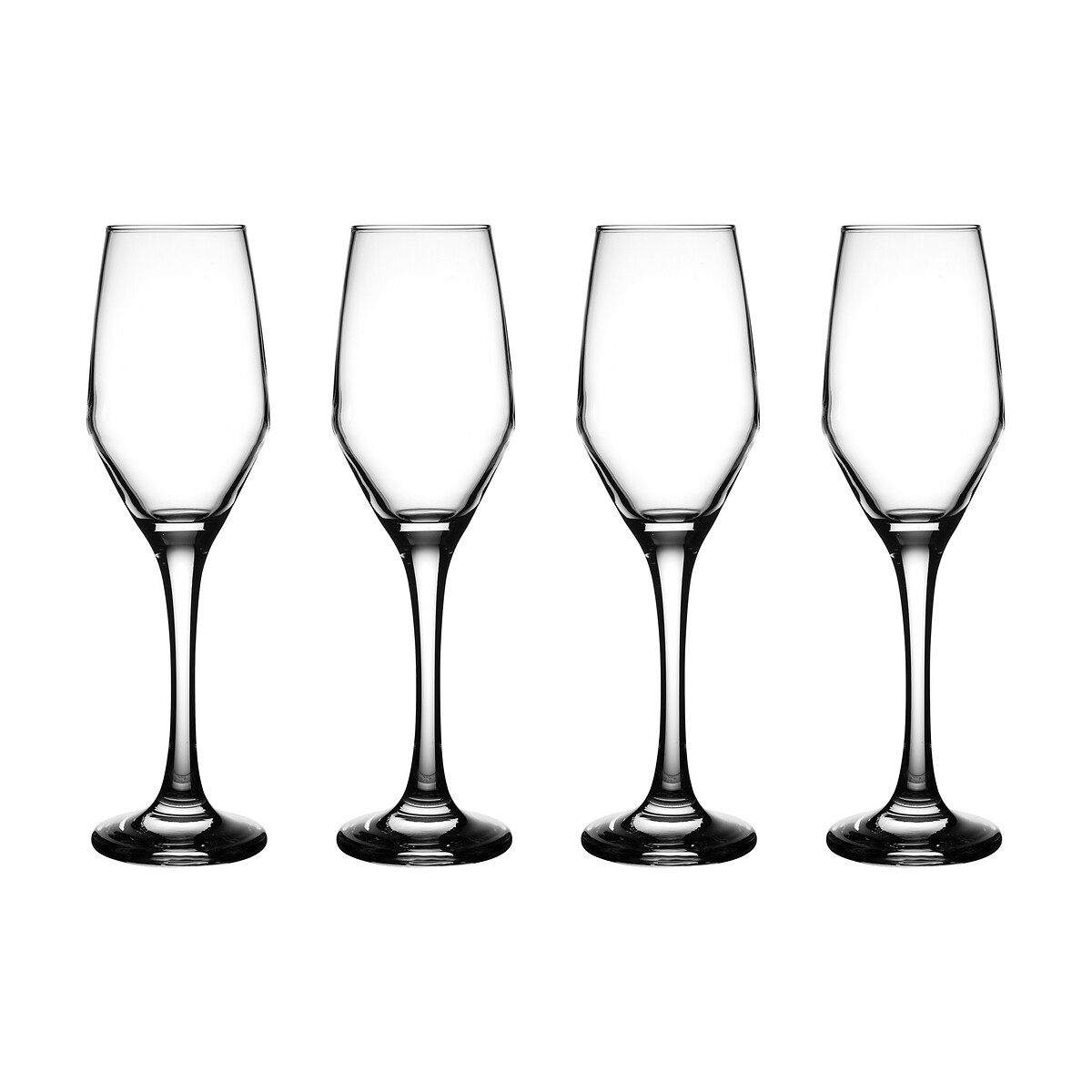 Set of 4 Majestic Champagne Flute Glasses, RAVENHEAD