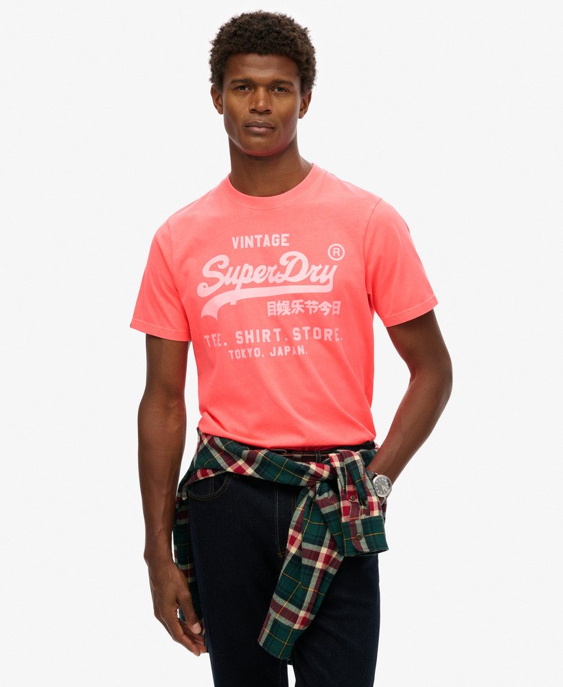 T-shirt décontracté Vintage Logo Neon, SUPERDRY
