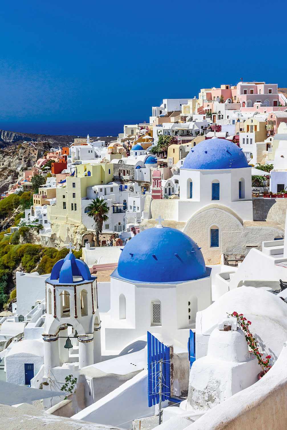 Tableau dôme bleu sur les cyclades, HEXOA