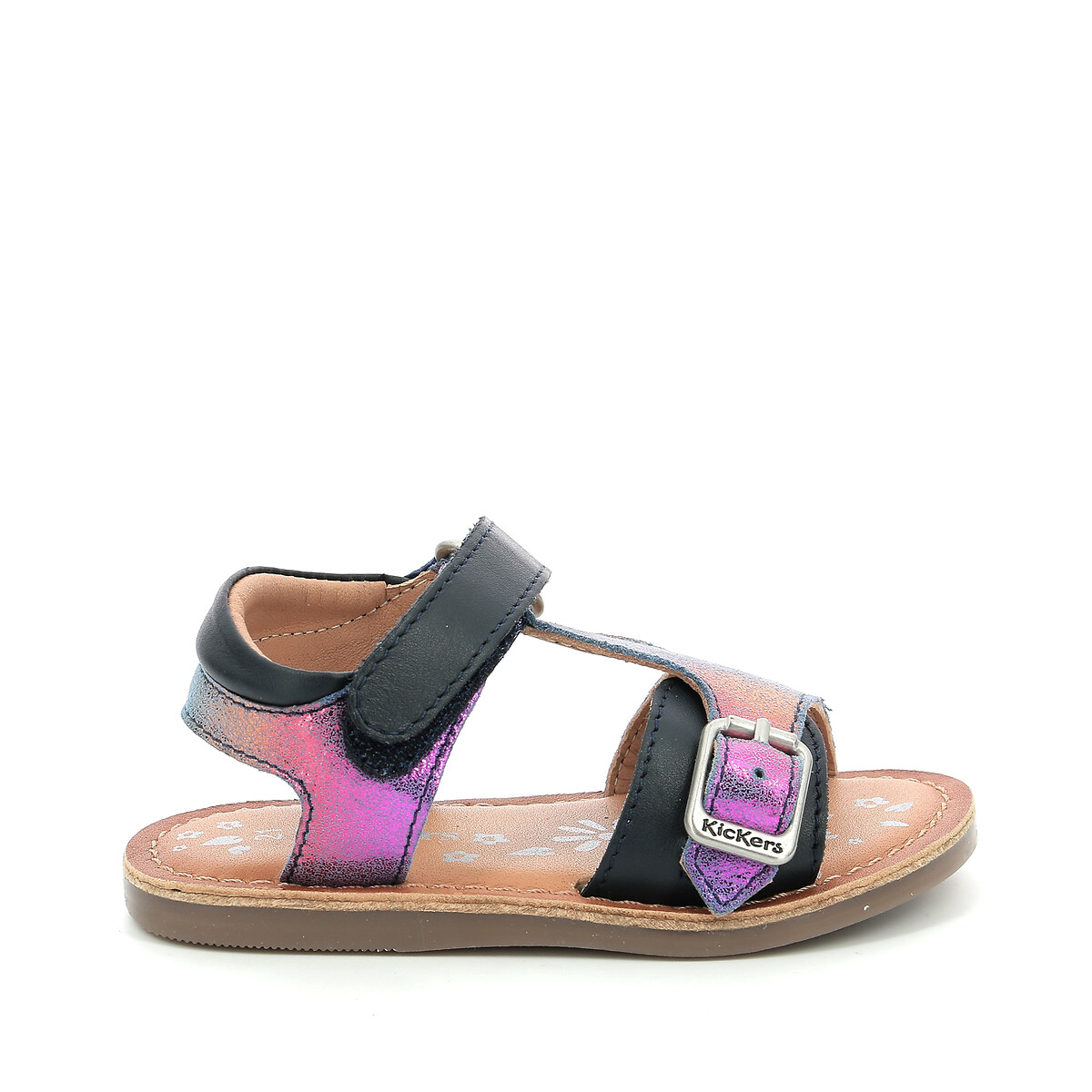 Leren sandalen diazz metallic blauw Kickers | La Redoute