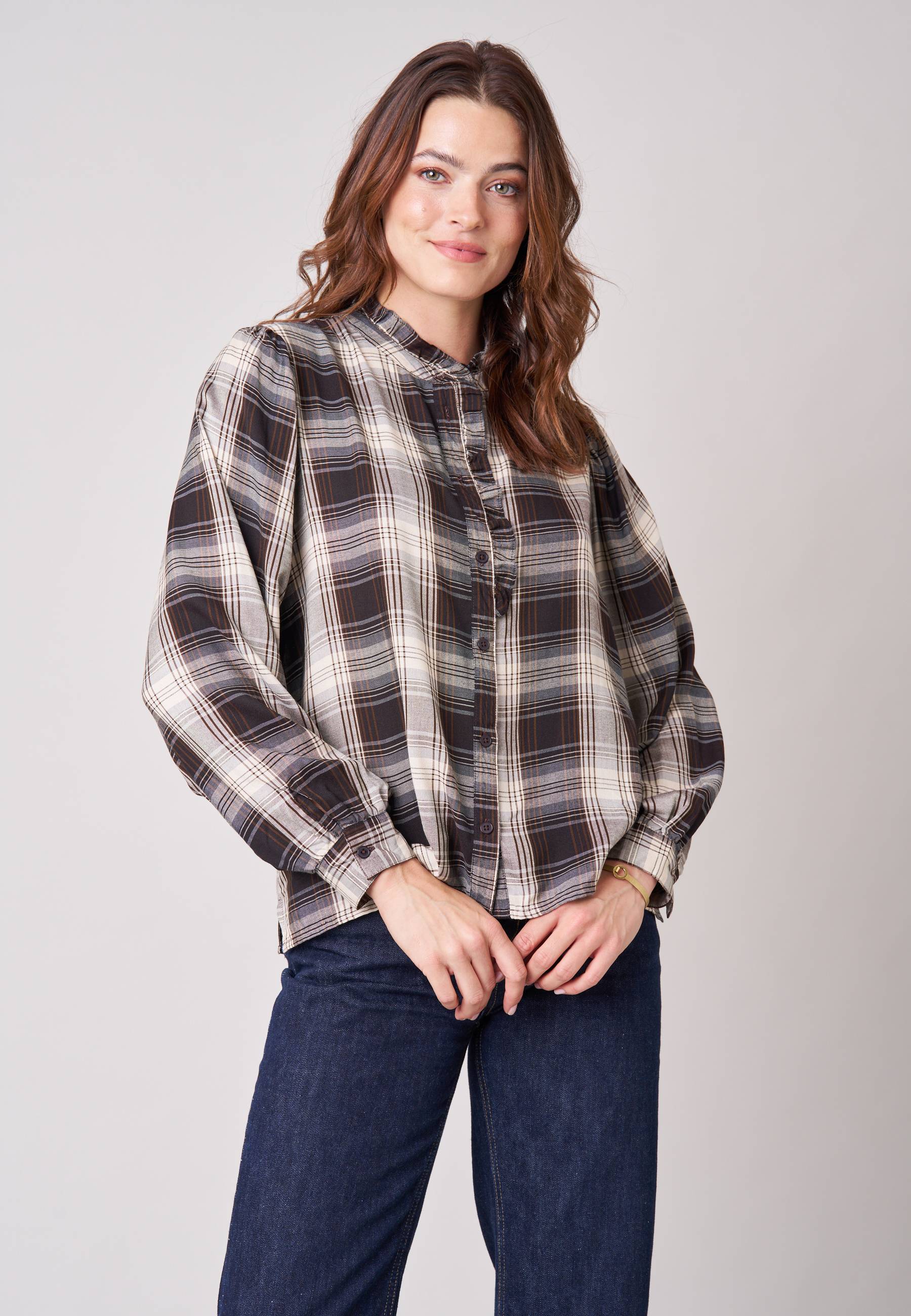 Chemise femme à carreaux en 100% coton FANETTE, DEELUXE