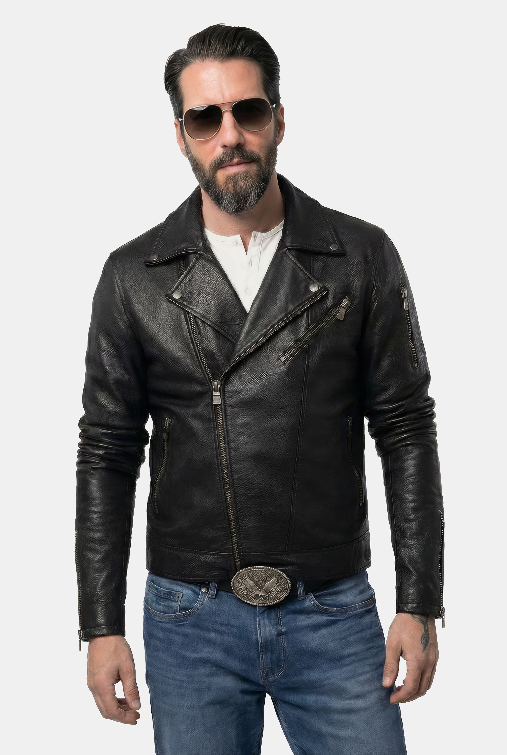 Veste de moto Perfecto en cuir, JP1880