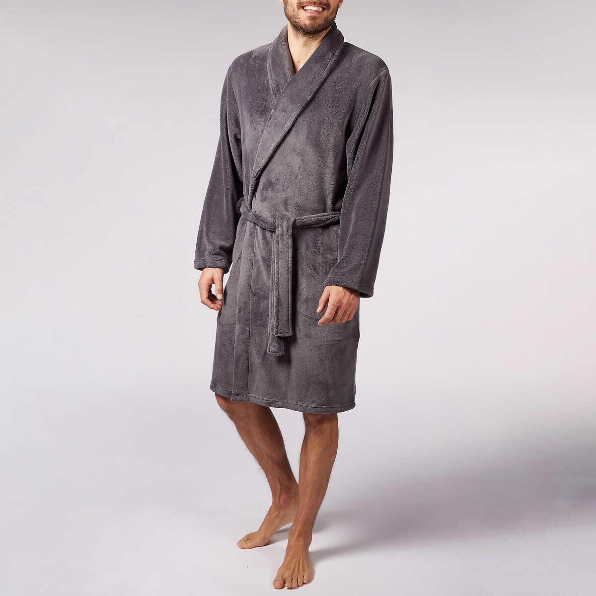 shawl collar bathrobe