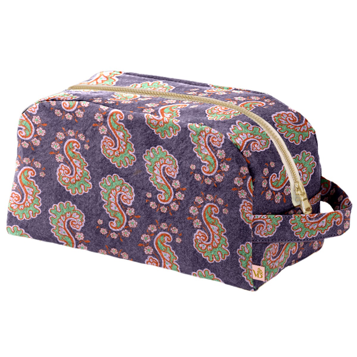 Trousse de toilette en velours graphique, JANICE, VENT DE BOHÈME