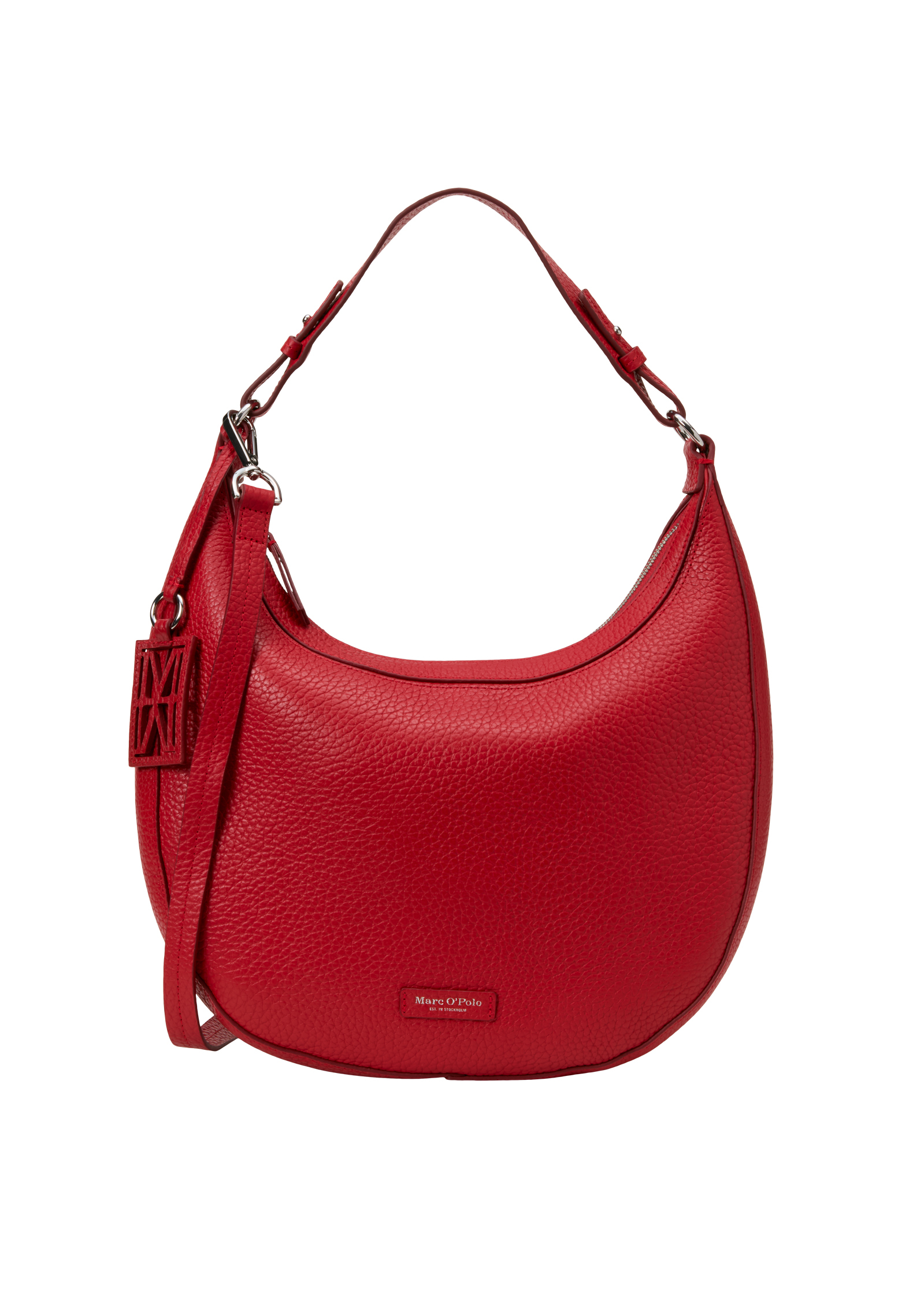 Sac à bandoulière modèle Bellilo moyen en cuir de vachette texturé, MARC O'POLO