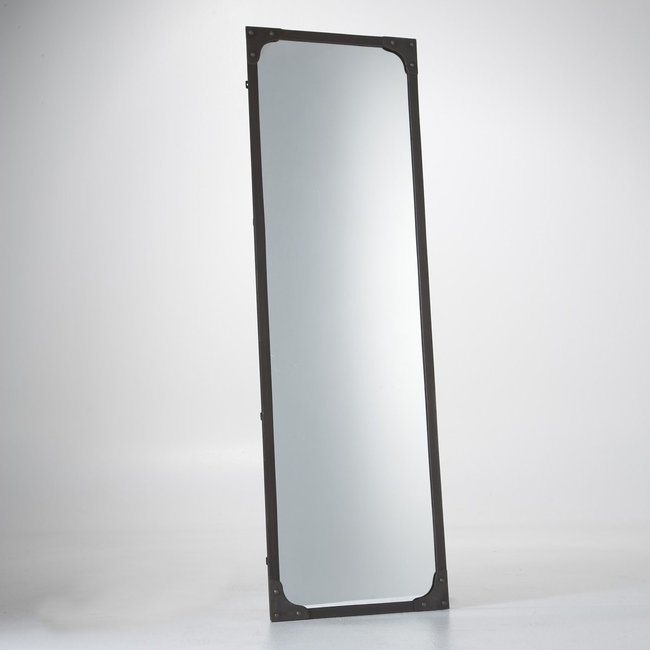 Spiegel Lenaig, rechteckig, Metall im Industrial Style, H. 140 cm rotbraun <span itemprop=
