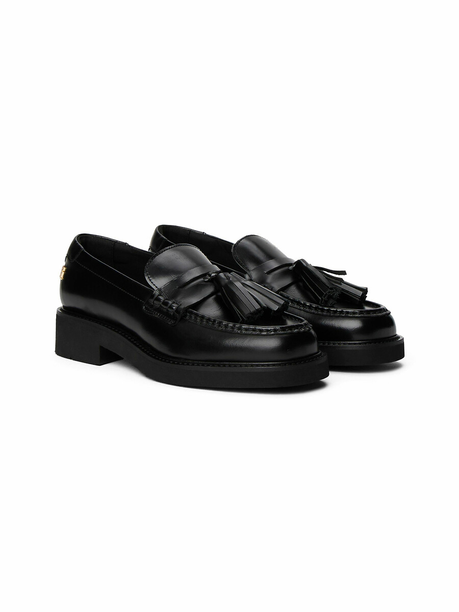 Mocassins à glands en cuir