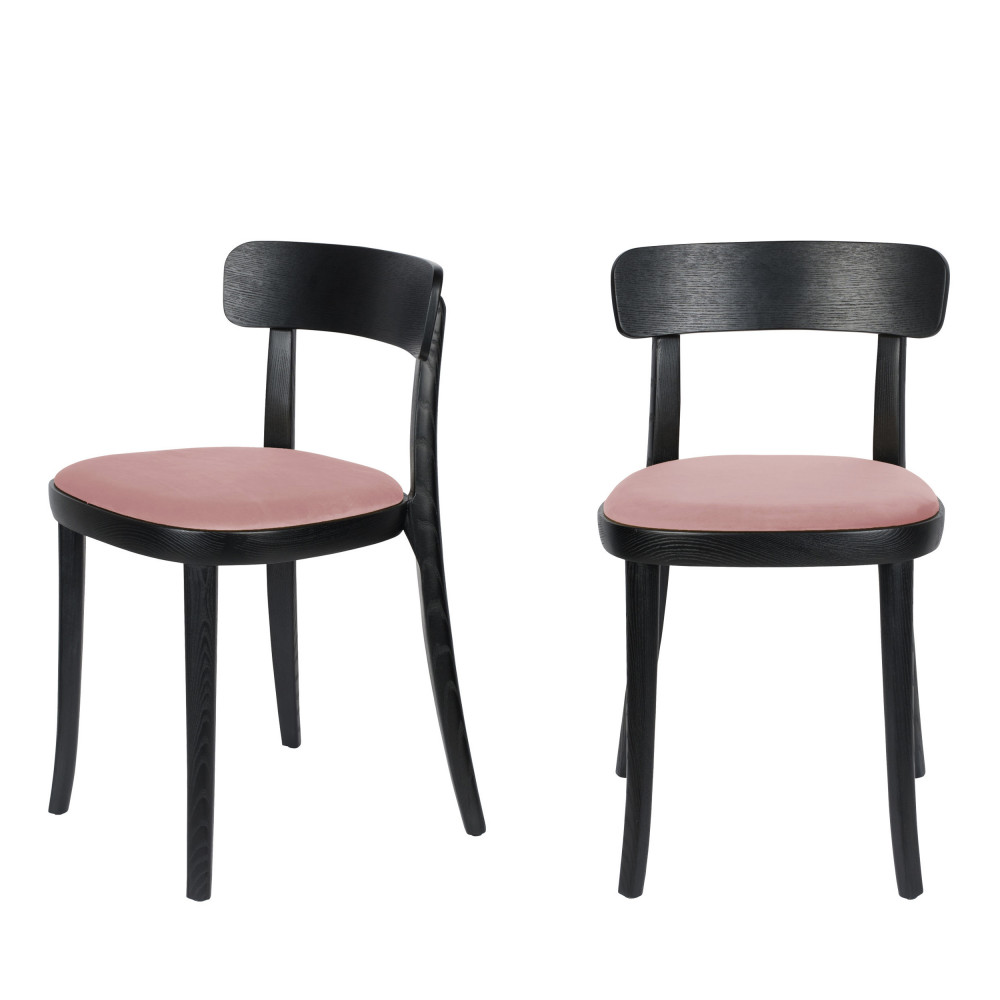 Lot de 2 chaises en velours et bois - Brandon, DUTCHBONE