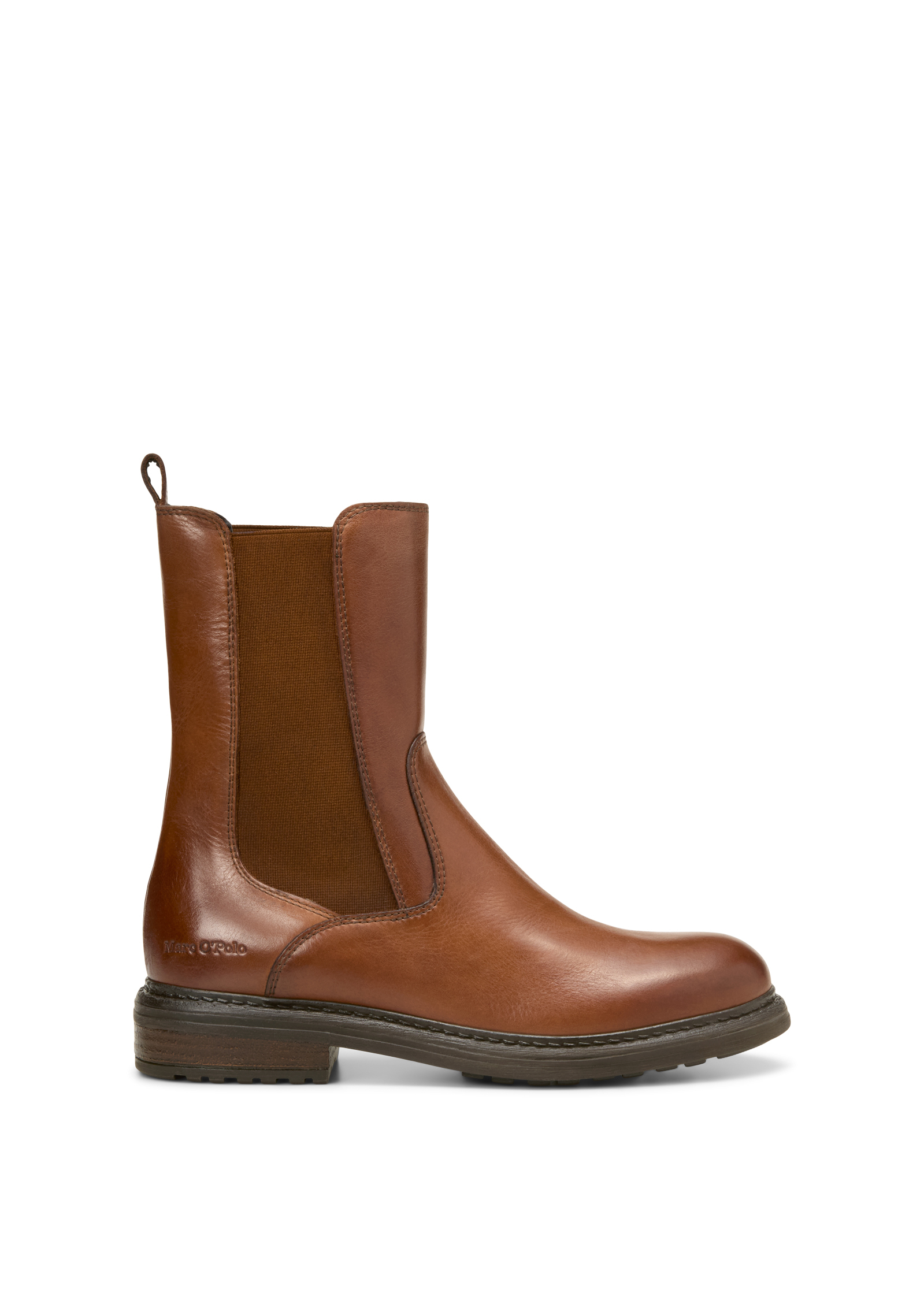 Botte chelsea en cuir de vache noble, MARC O'POLO