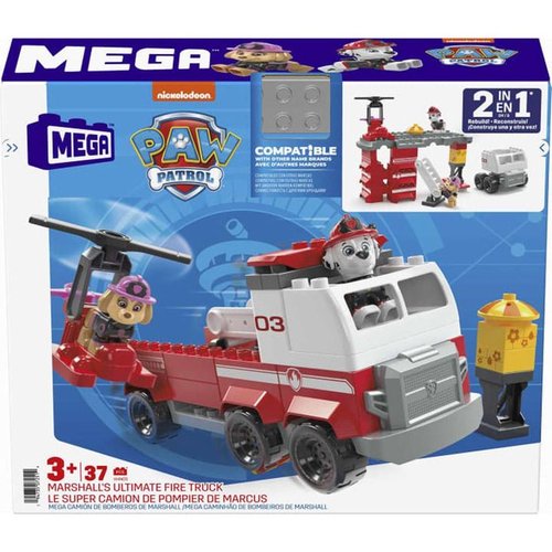 Mega bloks : pat'patrouille (paw patrol) : super camion de pompier de  marcus multicolore Mattel