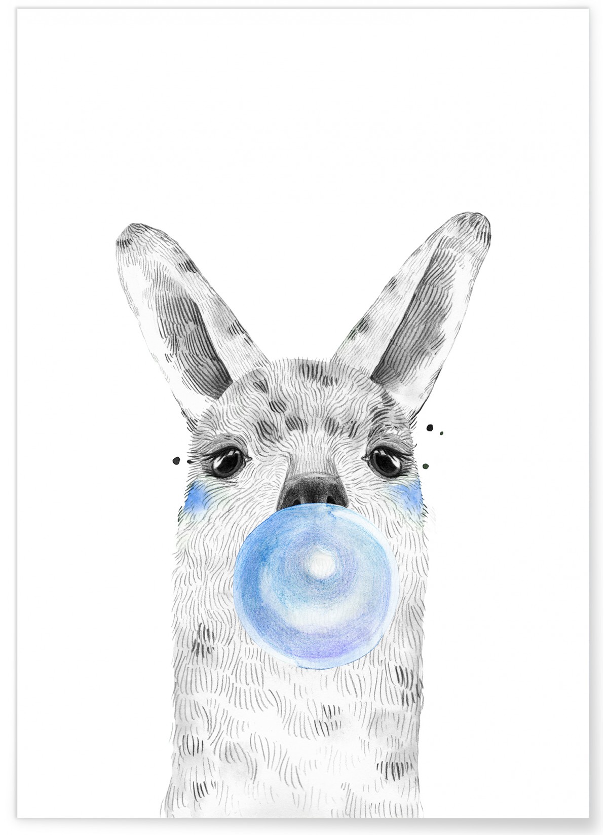 Poster Bulle d'Alpaga Bleue, L'AFFICHERIE