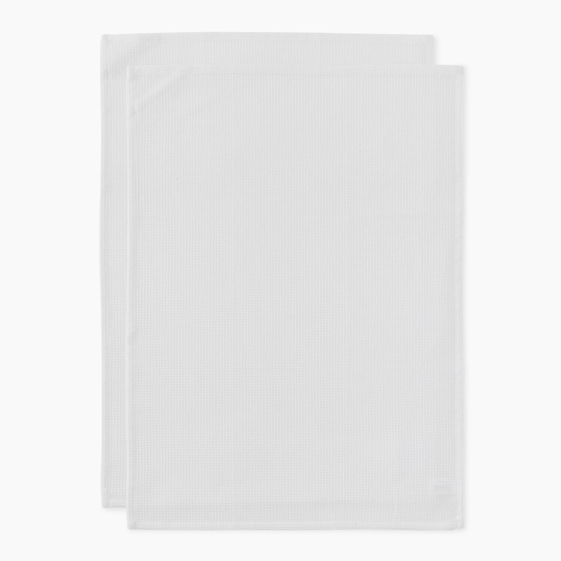 Lot de 2 - Torchons en nid d abeille, 50x70cm, coton, MONOPRIX MAISON