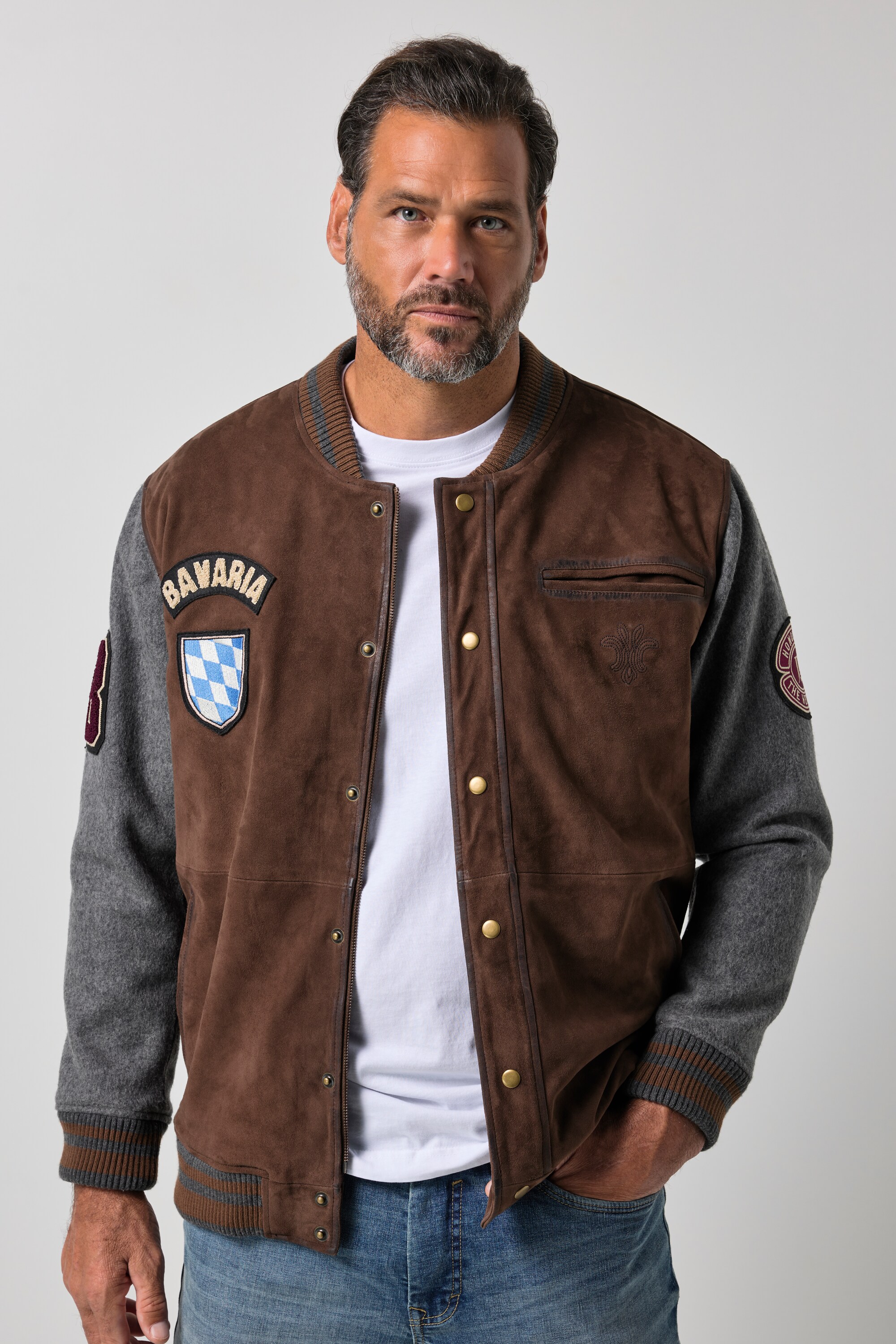 Blouson en cuir, esprit Teddy américain, JP1880