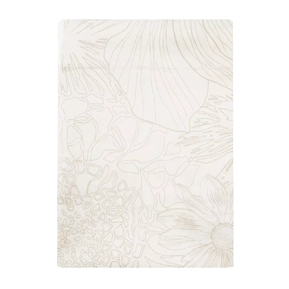 Drap plat satin de coton FLOWER POWER, GARNIER THIEBAUT