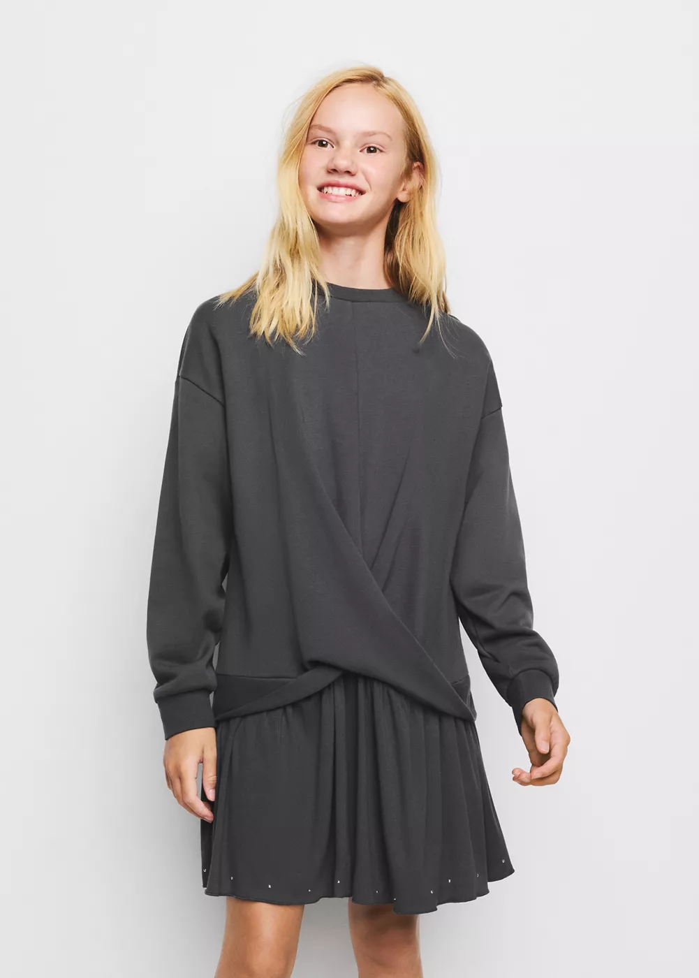 Robe combinée détails clous, MANGO KIDS