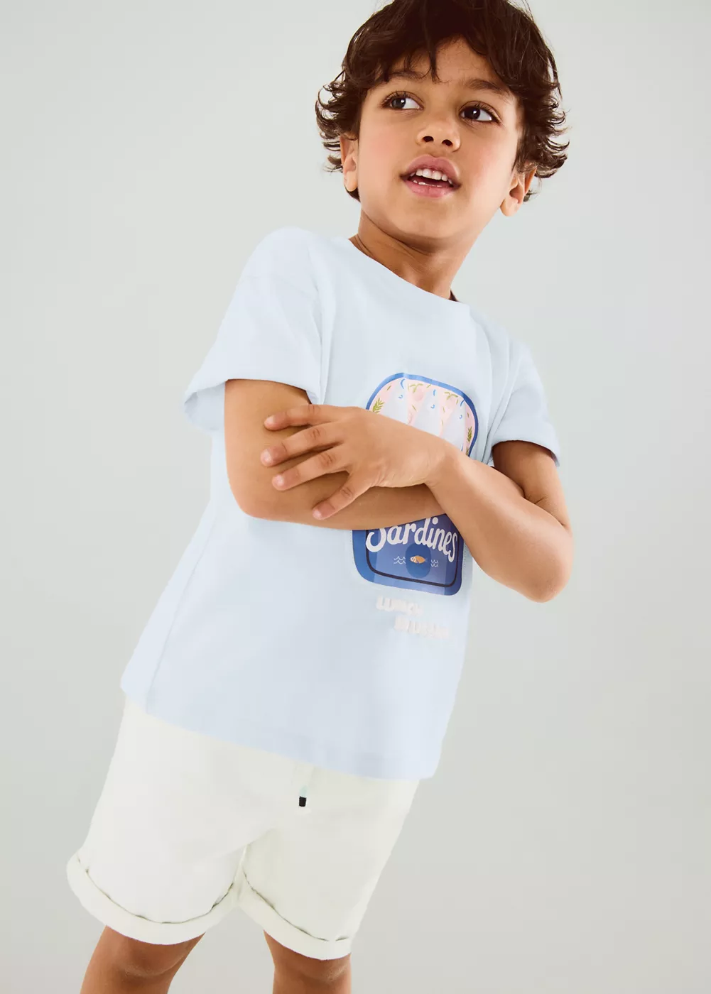 Bermuda en jean avec ourlet retroussé, MANGO BABY