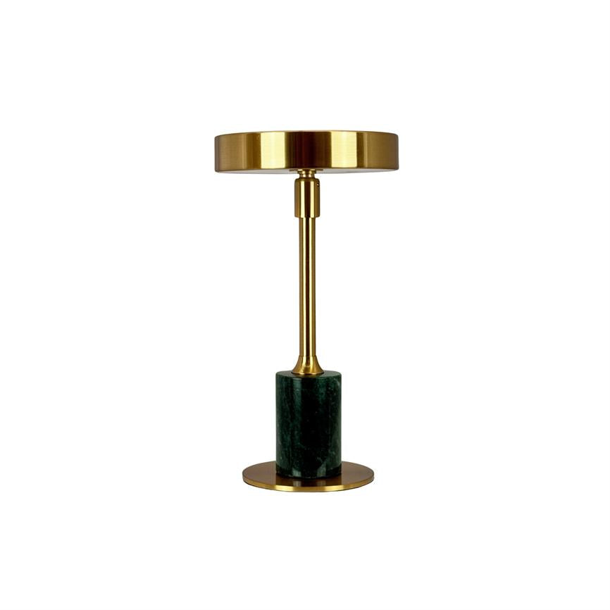Lampe à poser LED Starlight chrome, marbre blanc, DYBERG LARSEN