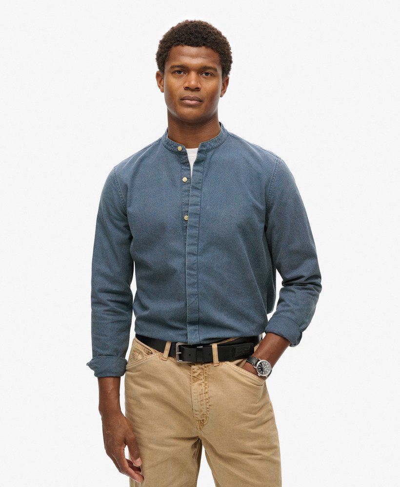 Chemise Henley Indigo The Merchant Store, SUPERDRY
