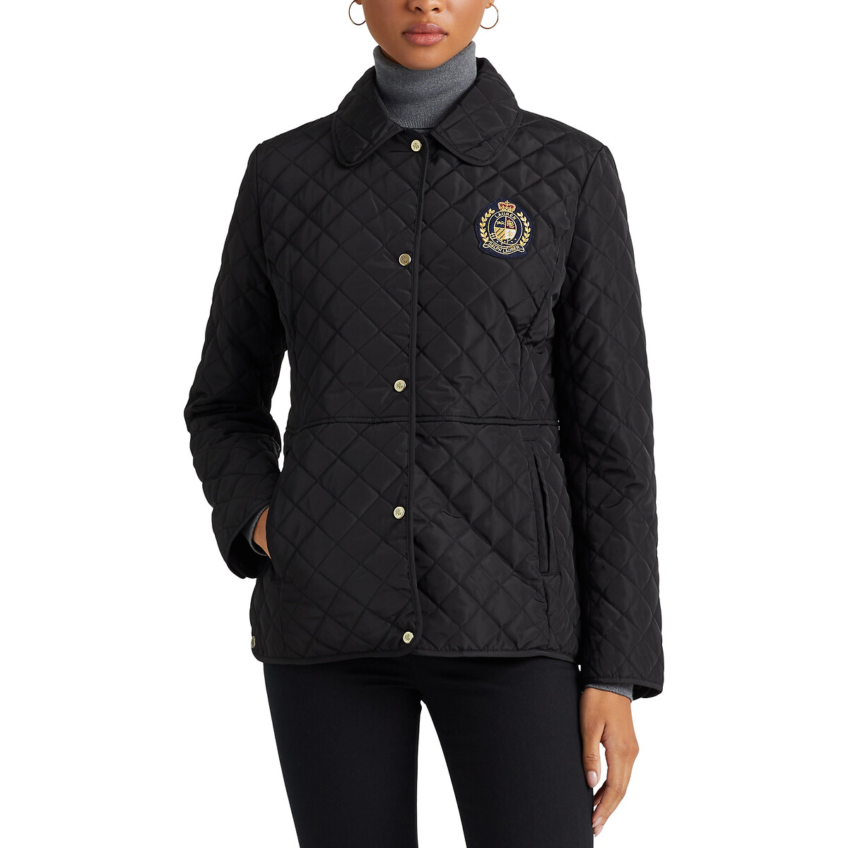 Quilted press-stud jacket , black, Lauren Ralph Lauren | La Redoute