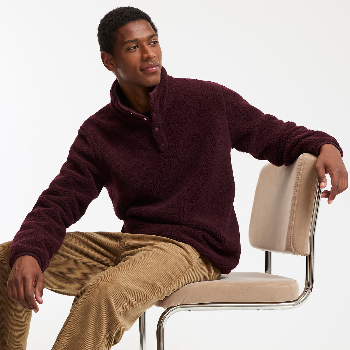 Sherpa High Neck Sweatshirt, LA REDOUTE COLLECTIONS