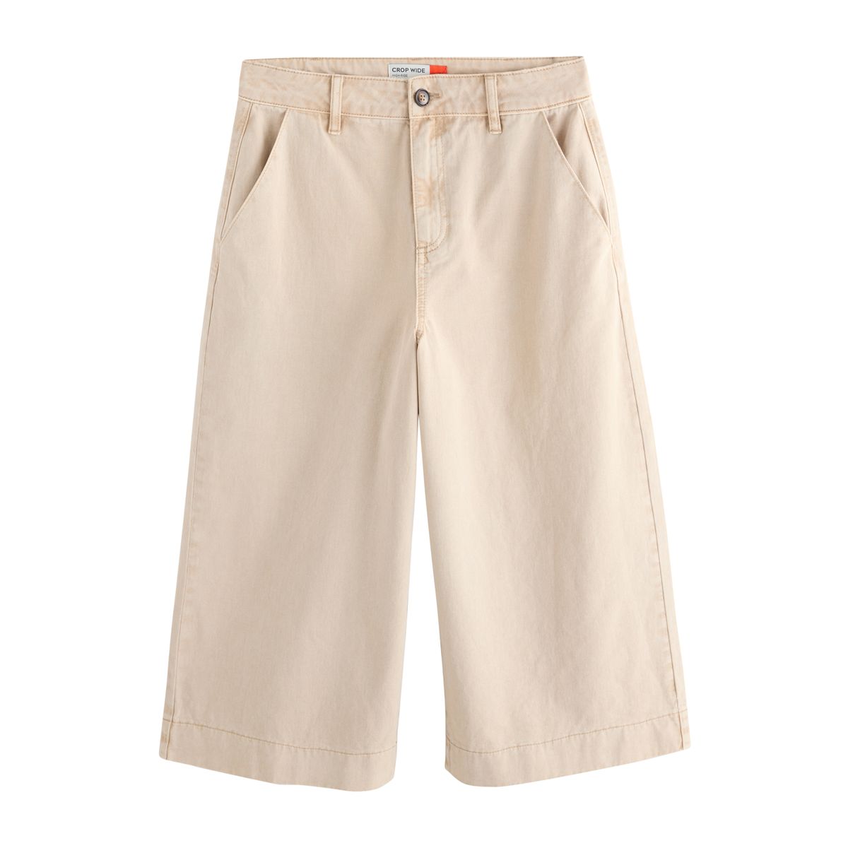 Jean large court en denim, NEXT