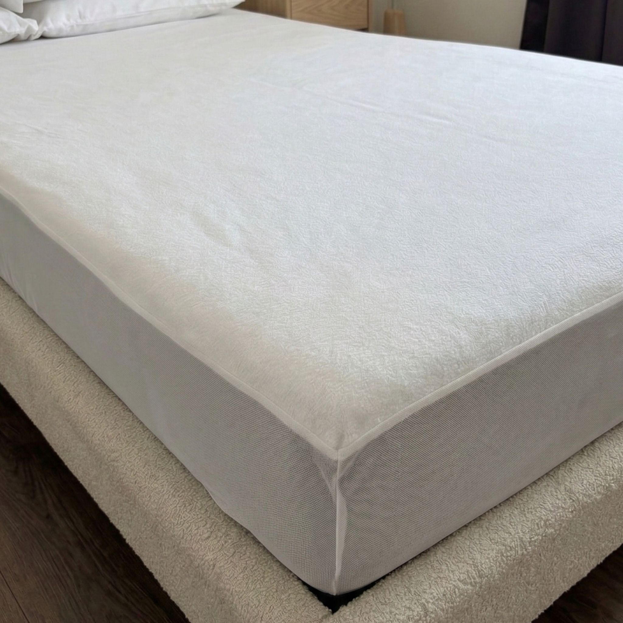 Protège matelas bouclette imperméable bonnet 27 - SERENITE, TERRE DE NUIT