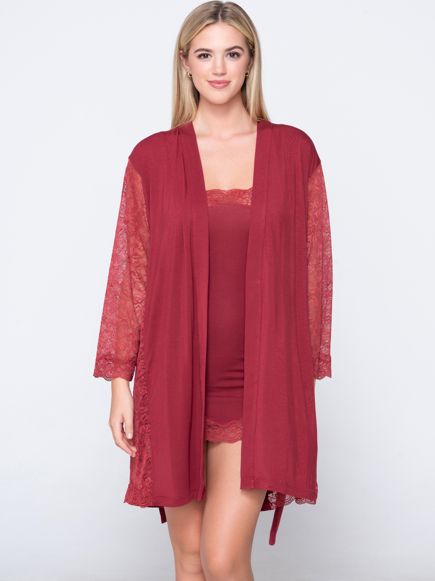 Kimono dentelle manches longues MICRO TOUCH LACE, LUNA SPLENDIDA