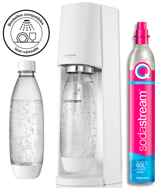 SodaStream Terra - / Blanche / Rouge / Bleu - Quick connect Cylindre –  Sodastream France