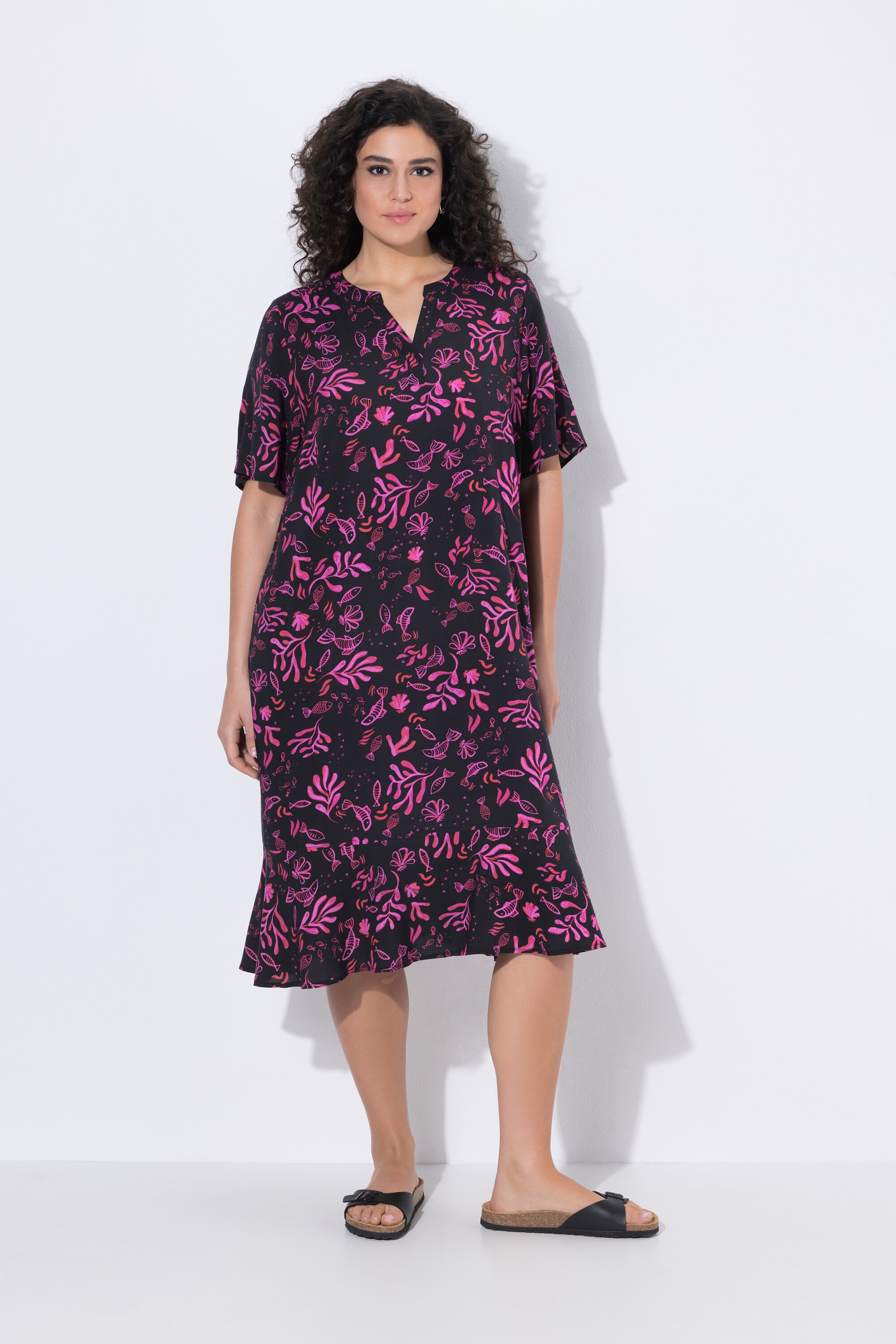 Robe midi motif créatures marines, ULLA POPKEN